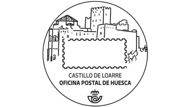El Castillo de Loarre, motivo del matasellos de la oficina principal de Correos de Huesca