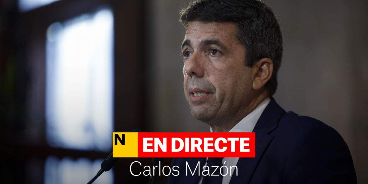 Carlos Mazón da explicaciones sobre la DANA, DIRECTO | Última hora sobre la comparecencia en Les Corts