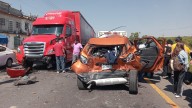 Fuerte accidente en libramiento oriente deja seis heridos y tres vehículos dañados