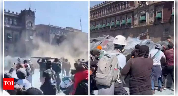 Tear gas, chaos, and straw hats: Gen Z protests erupt against drug violence in Mexico City