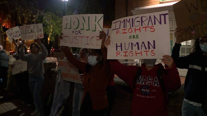 Dozens turnout for ICE protest in Williamsburg