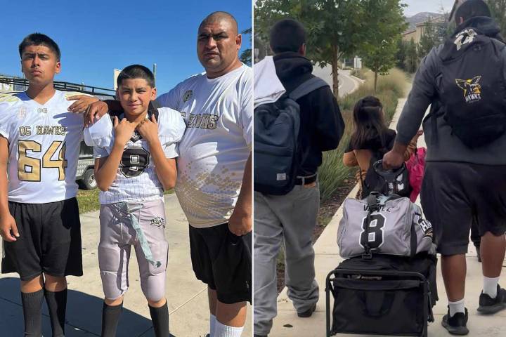 Dad Goes Viral for Hauling His Kids' Football Gear to Practice on the Bus (Exclusive)