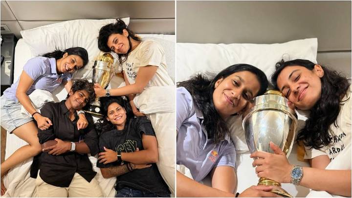 Women's WC 2025: 'Are We Still Dreaming?': Jemimah, Smriti & Other Team Members Pose With World Cup Trophy In Hotel Room Netizens React