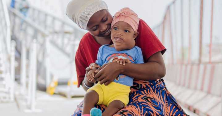 Baby with large tumor on neck gets life-saving surgery to remove it