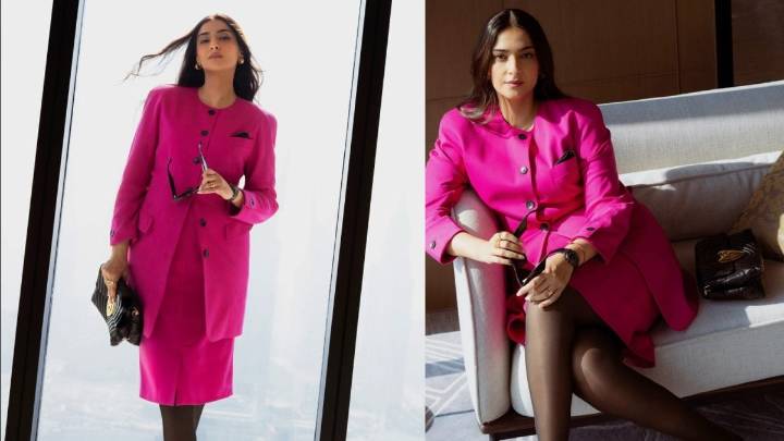 Sonam Kapoor Channels Princess Diana In Barbie-Core Vintage Suit, Announces Second Pregnancy