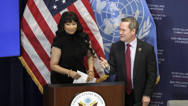 Nicki Minaj se une a la Administración Trump en la ONU para condenar la persecución cristiana en Nigeria