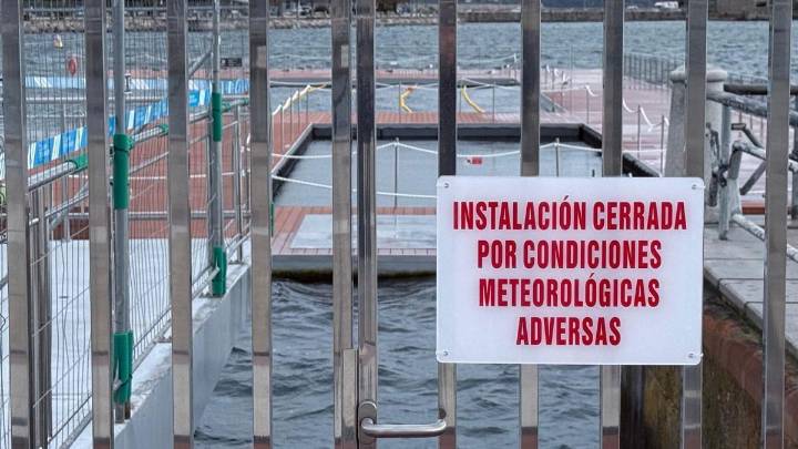 La plataforma de O Parrote vive su primer cierre por el temporal