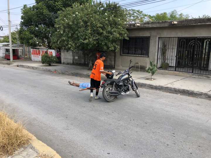 Anciana herida al caer de motocicleta en el sector de Tamatán