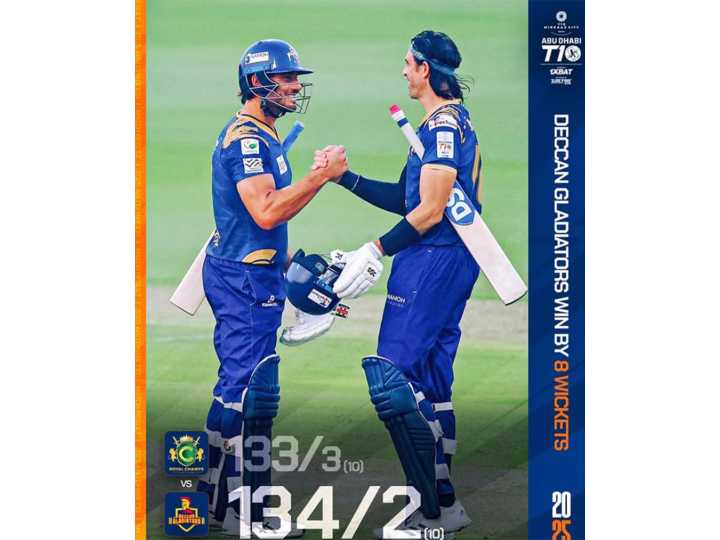 Abu Dhabi T10: Wiese, Stoinis power Deccan Gladiators to win