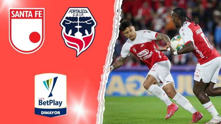 Independiente Santa Fe vs Fortaleza CEIF: horarios, televisión y Streaming para VER HOY