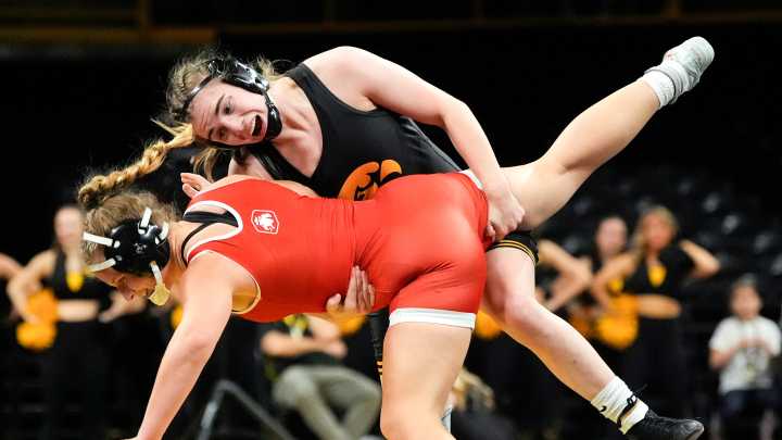 See our photos from Iowa women’s wrestling vs. Central, Cornell