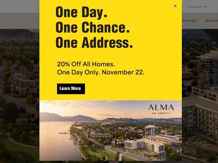 One-day, 20 per cent off sale on Kelowna condos just one example of developers' deepening incentives