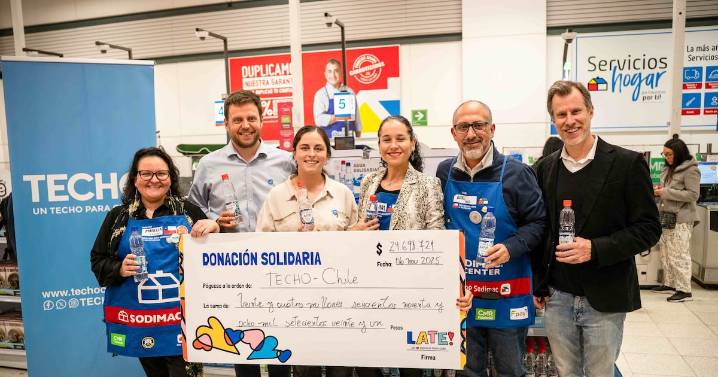 Sodimac y Late! entregan importante aporte a TECHO-Chile gracias a compras solidarias
