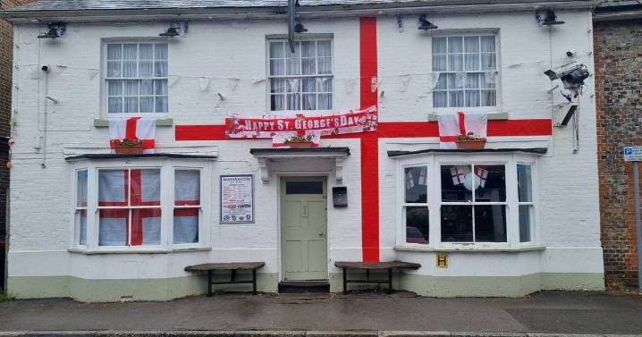 Pub landlord investigated after painting massive St George's Cross on his boozer