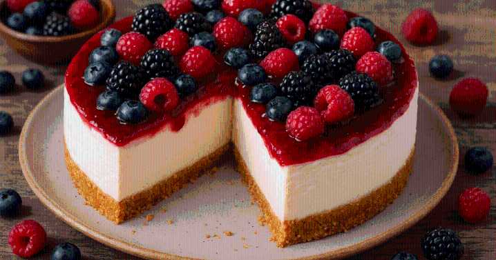 Cómo hacer cheesecake sin gluten y sin horno con frutos rojos: la receta más fácil y fresca del verano