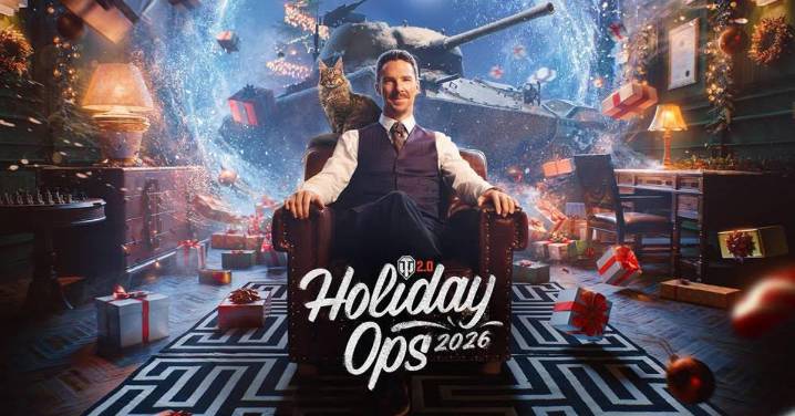 World of Tanks tira de galones durante el evento Holiday Ops 2026: Benedict Cumberbatch toma el mando