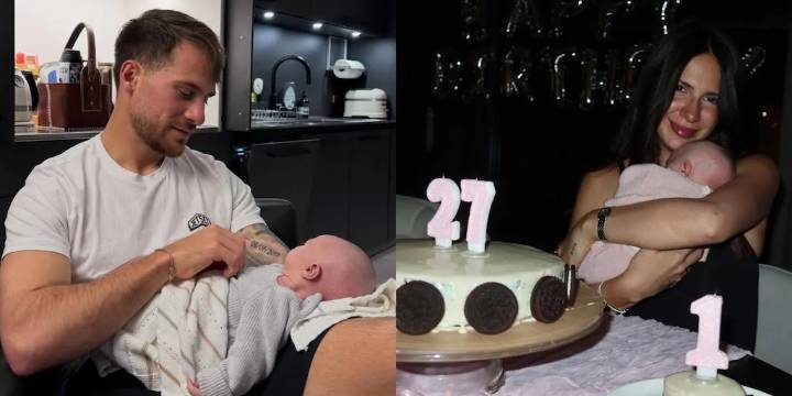 Las tiernas postales de Alexis Mac Allister en sus primeros días como padre de Alaia