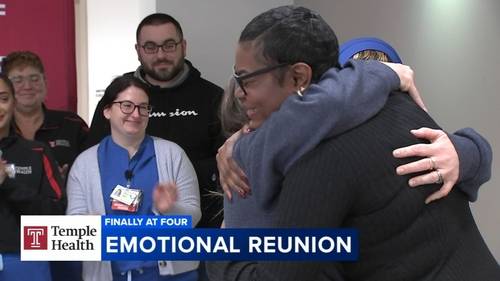 Nursing student Zipporah Washington reunited with care team at Temple Hospital who saved her life