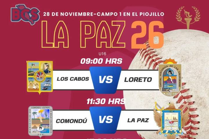 La Paz lanza la primera bola: inicia la fase estatal de béisbol rumbo a la Olimpiada CONADE 2026