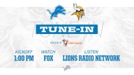 Lions vs. Vikings: How to watch, listen and follow