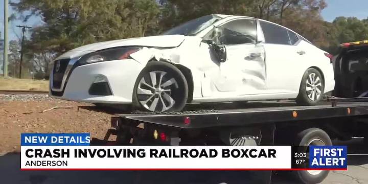 Driver hurt in crash involving railroad repairs vehicle in Anderson
