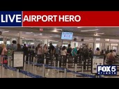 FOX 5 News Live: Hero stops man from breaking through airport checkpoint