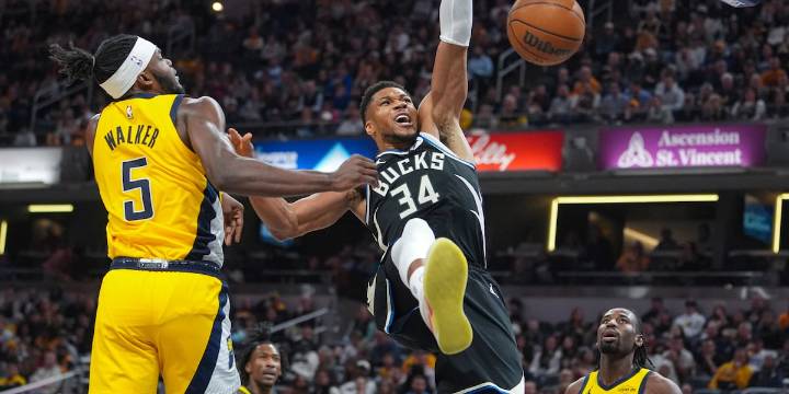 Antetokounmpo hits buzzer-beater to send Bucks past Pacers 117