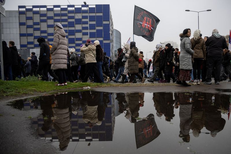 Protesters in Serbia demand accountability for attacks on students