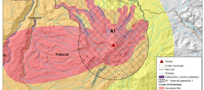 Gobierno mantiene alerta naranja sobre el volcán Puracé