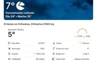 Amanece Chihuahua con sensación térmica de 5 grados