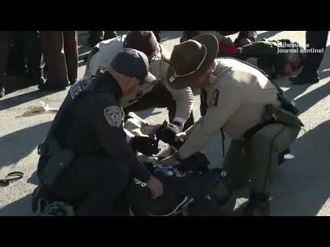 Livestream's raw footage shows Chicago ICE protest arrests of clergy & more by immigration facility