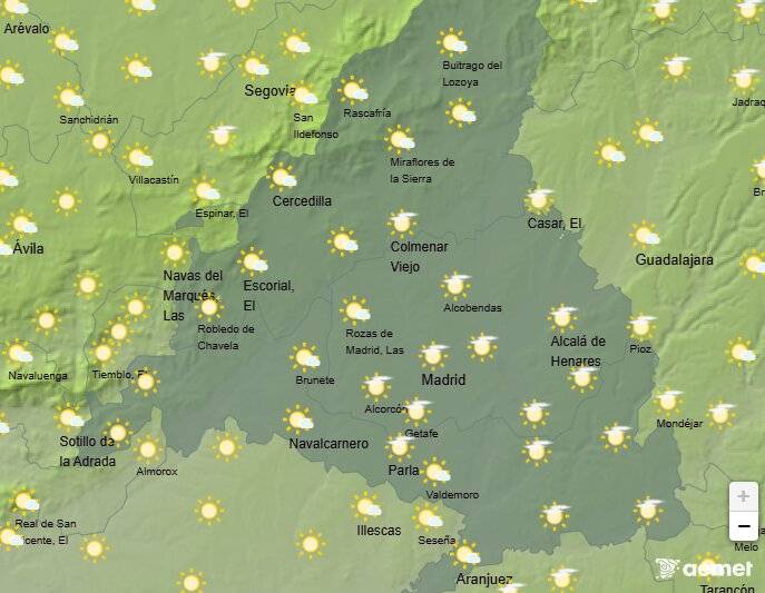 El tiempo este martes en la Comunidad de Madrid: cielos despejados y ambiente templado