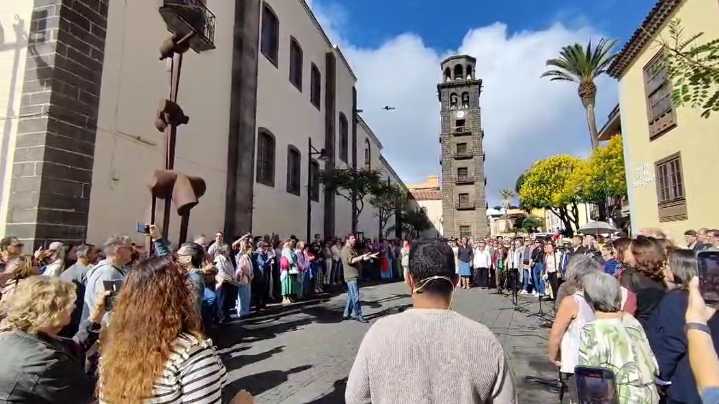 El ‘flashmob’ por el 25 aniversario de La Laguna como Ciudad Patrimonio Mundial