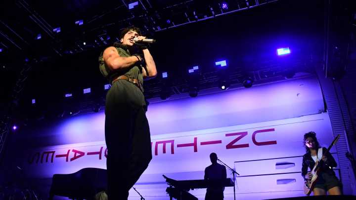 Benson Boone at KSC in the rocket garden