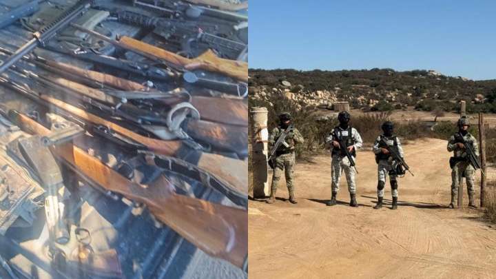 Aseguran Armamento, Droga y Vehículos Dentro de Inmueble en Operativo en Tecate