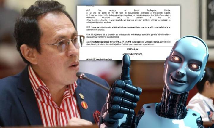 Congresista Segundo Montalvo habría utilizado IA para elaborar su proyecto de ley
