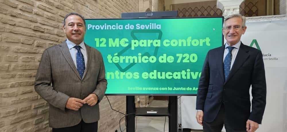 El plan ‘Mejora tu centro’ destina 11,8 millones a climatizar 720 colegios de Sevilla