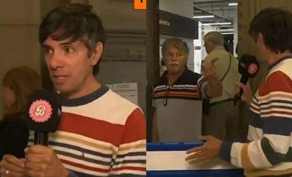 Robertito Funes Ugarte se enojó con un trabajador en pleno móvil