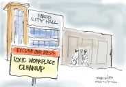 Trygve Olson cartoon: Excuse our mess