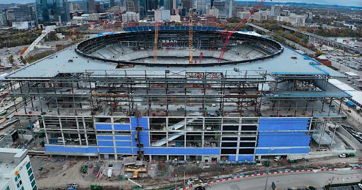 Titans take another big step in new Nissan Stadium construction