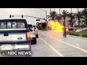 Dirt bike crash in California caught on camera