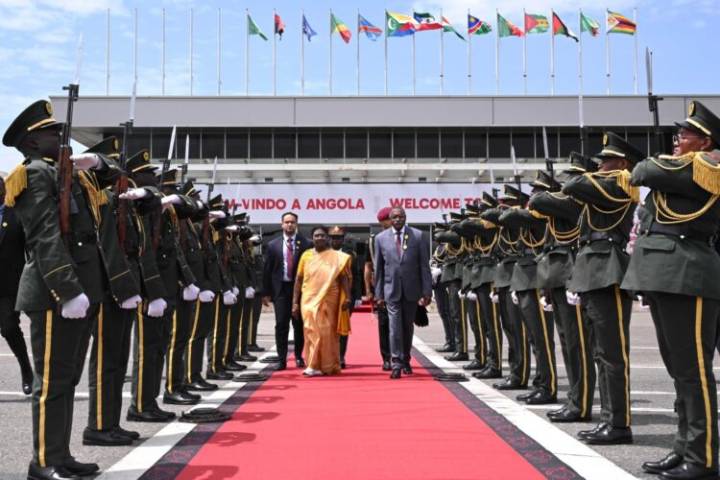 President Murmu Departs For Botswana After Concluding Successful Angola Visit