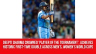 Deepti Sharma crowned ‘Player of the Tournament’, achieves historic first-time double across men’s, women’s World Cups