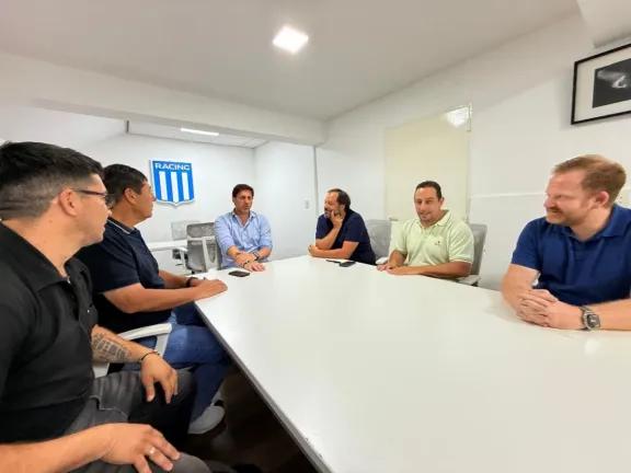 Deportivo Rincón y Racing avanzan en un convenio de cooperación deportiva