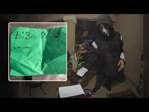 Masked men leaving disturbing Christmas cards on doorsteps in California neighborhood