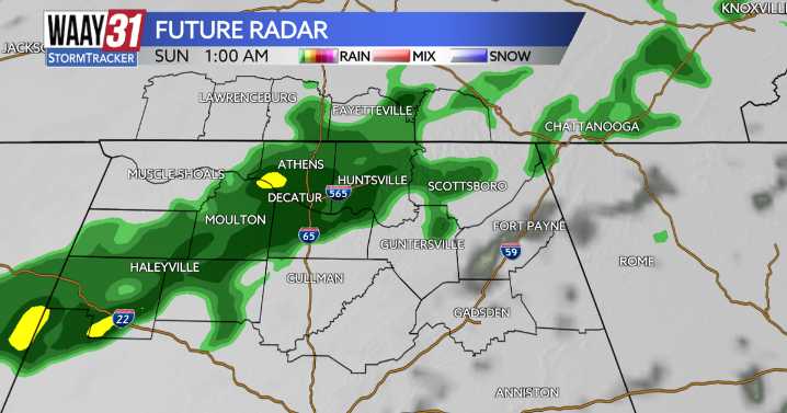 A line of showers will move through tonight