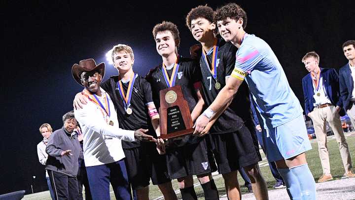 Watch Hoggard boys soccer players receive state championship awards