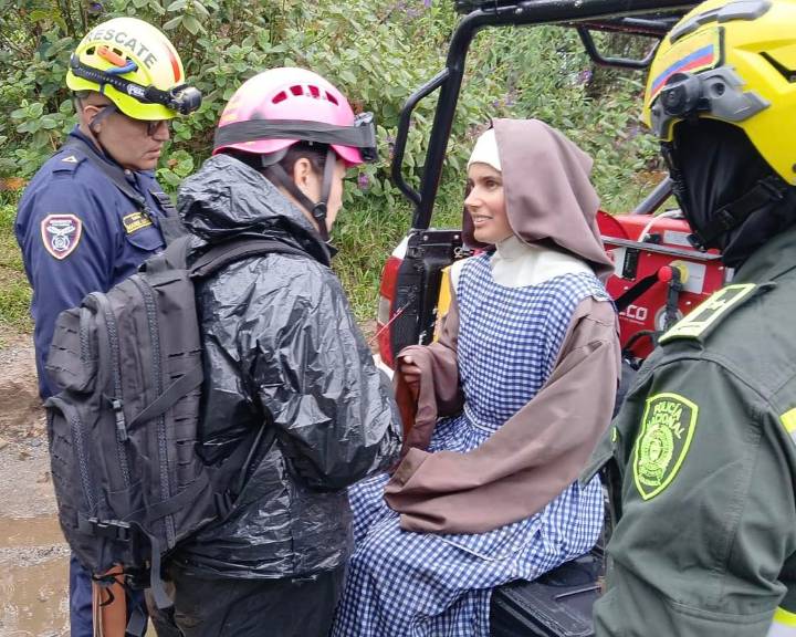 Monja desaparecida en Santa Rosa, es rescatada con vida