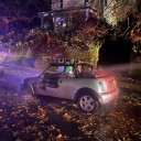 Downed power lines burn car, start small fires in NE Portland