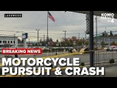 Motorcyclist dies after police chase down I-5 ends in Lakewood crash